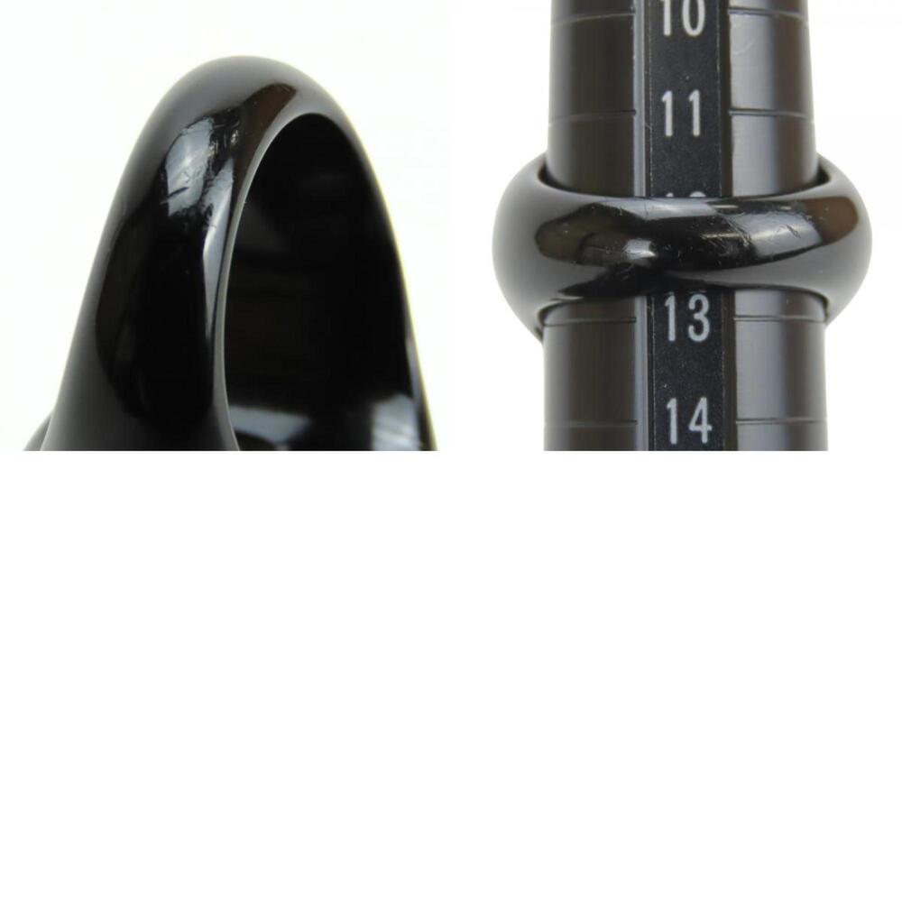 CHANEL Authentic Black Logo Ring - Picture 10 of 11